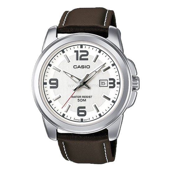 Casio MTP-1314L-7AVEF Heren Horloge - Zilverkleurig - Wit - Analoog