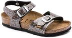 Birkenstock Rio Kids Birko-Flor Narrow Zwart Platte sandalen