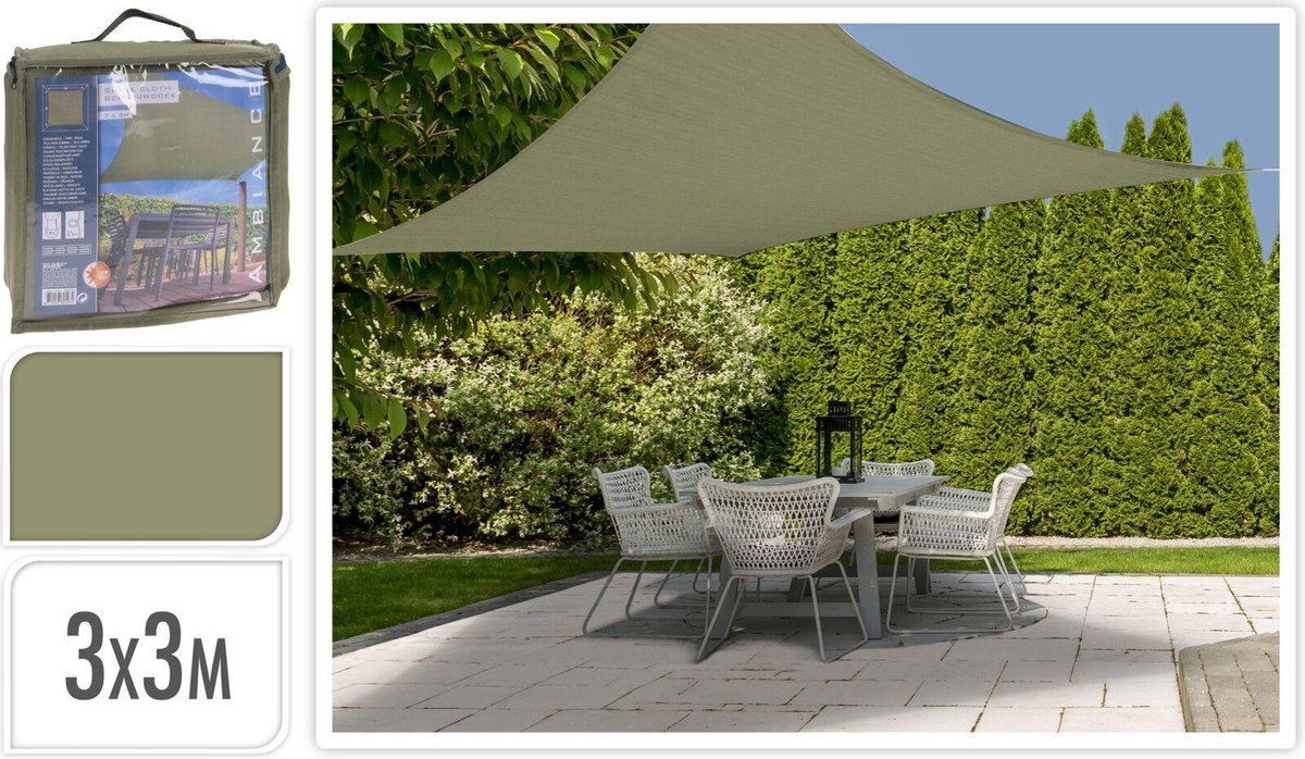 Garden Pro Schaduwdoek 3 X 3M Groen