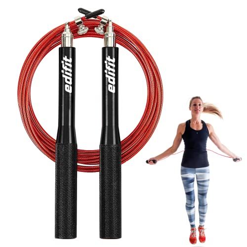 EDIFIT Crossfit Springtouw - 3 meter - Rood/Zwart