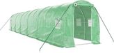 vidaXL Tuinkas met stalen frame, groen, 24 m², 12x2x2 meter