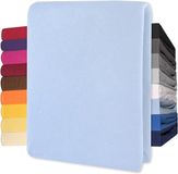 CelinaTex Lucina Hoeslaken Jersey Katoen Stretch Aqua 140x200cm - 160x200cm