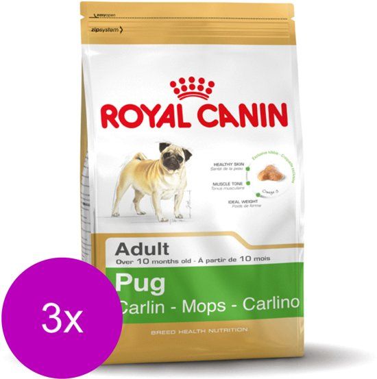 Royal Canin BHN Pug Mopshond Adult - Hondenvoer - 3 x 1.5 kg