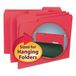 Smead 10267 documentenmap, 1/3-snijdende tabbladen, briefformaat, rood, 100 stuks per doos