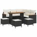 vidaXL - Tuinbank - Set - 9 - st - Zwart - poly - rattan