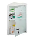 Merkloos Relaxdays Medicijnkastje Afsluitbaar - 45x30x17,5 cm - Wit