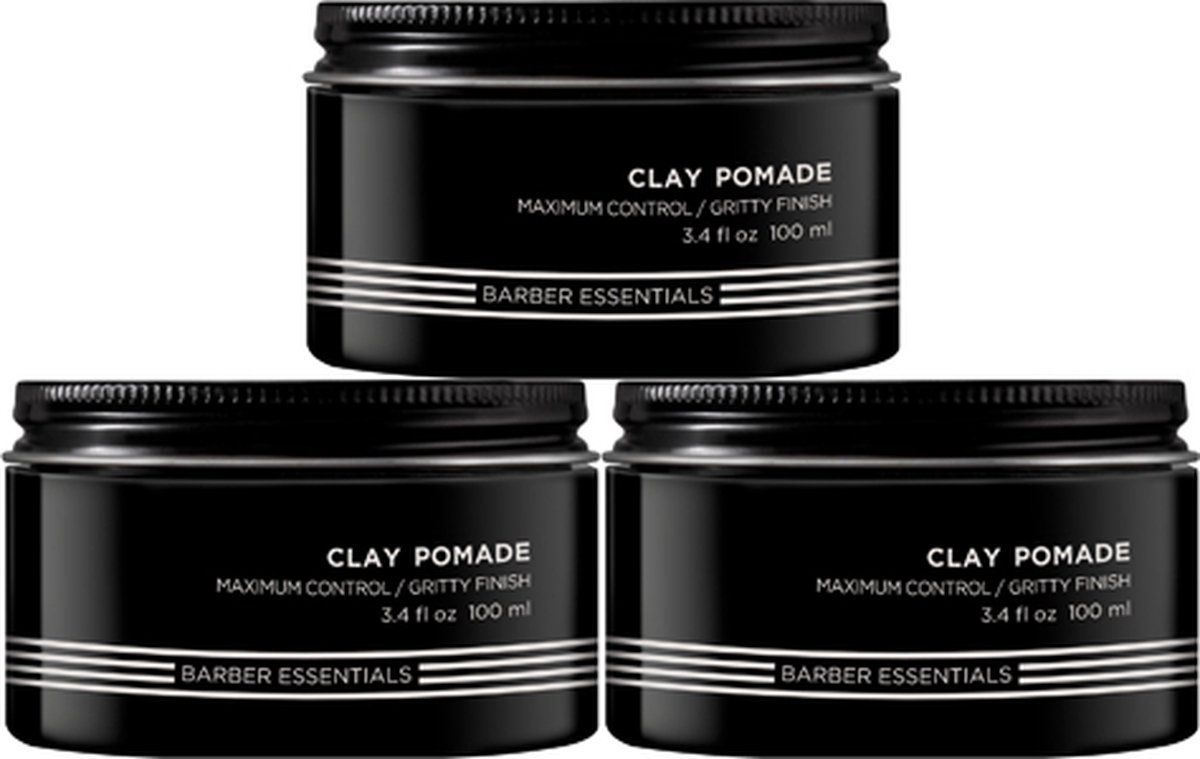 Redken Brews Men's Clay Pomade - 3x 100ml