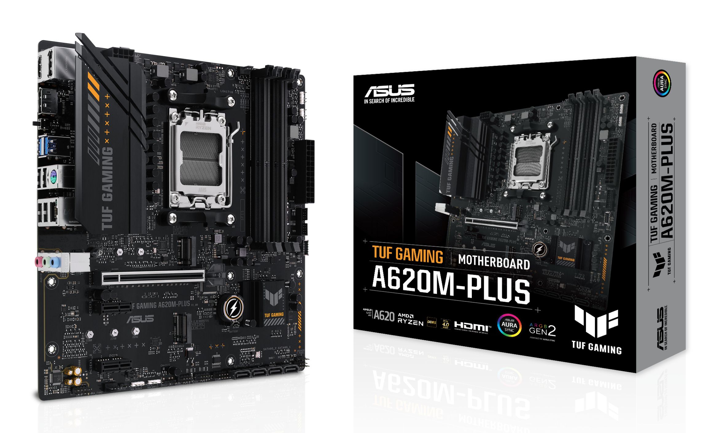 ASUS TUF GAMING A620M-PLUS - Moederbord - Micro ATX - Socket AM5 - AMD A620