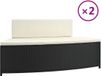 vidaXL Spa-bankjes met kussens 2 st poly rattan zwart