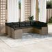 Maison Exclusive - Ensemble de jardin, 9 pièces, avec coussins, gris, en polyrotin