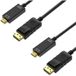 Phonillico® 4K DisplayPort naar HDMI-kabel 1,8 meter (Pack van 2)