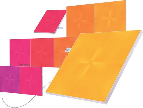 Nanoleaf Canvas Starterkit - Slimme Verlichting - 9 Vierkante LED Panelen - RGB - Smart Home - Wit
