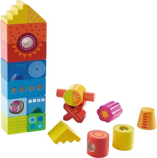 HABA Bouwstenen Kakelbont - 21 Delig - Hout - Vanaf 3 Jaar