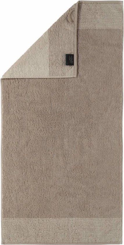 Cawö Two-Tone Badhanddoek Zand 80x150cm - Badstof - 522 g/m2