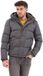 Superdry Everest Korte Gewatteerde Jas Met Capuchon Heren Charcoal XL