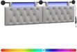 vidaXL - Tête de lit suspendue - Gris nuage - Tissu