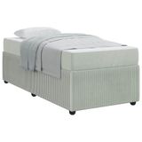 vidaXL Bedframe Lichtgrijs 90 x 190 cm Stof