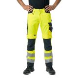 Mascot Safe Supreme Broek met kniezakken 15579-860 - hi-vis geel/donkermarine - C56 - 90