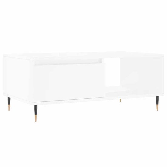 vidaXL Salontafel 90x50x36,5 cm Bewerkt Hout Wit