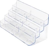 Deflecto visitekaartenhouder 2 x 4 opbergvakken | transparant
