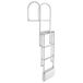 VEVOR Dockladder, intrekbaar, bootladder met 4 antislip treden, brede pedalen en leuning, 227 kg belastbare zwembadladder voor instap, telescopische ladder van aluminiumlegering voor docks, zwembaden