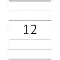 HERMA Premium - Papier - mat - permanent zelf-klevend - wit - 105 x 48 mm 1200 etiket(ten) (100 vel(len) x 12 gelamineerde etiketten