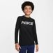 Nike Pro Maillot d'Entraînement Dri-FIT Crew Warm - Noir/Blanc Enfant, pointure L: 147-158 cm