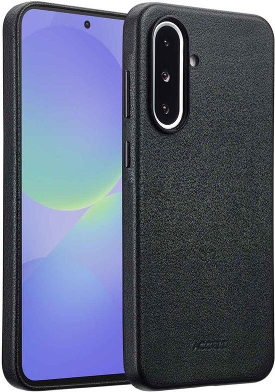 Accezz MagSafe Leather Backcover voor de Samsung Galaxy A36 / A56 - Onyx Black