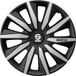 Sparco Wieldoppen Milano 14 inch Zwart Zilver - 4 stuks
