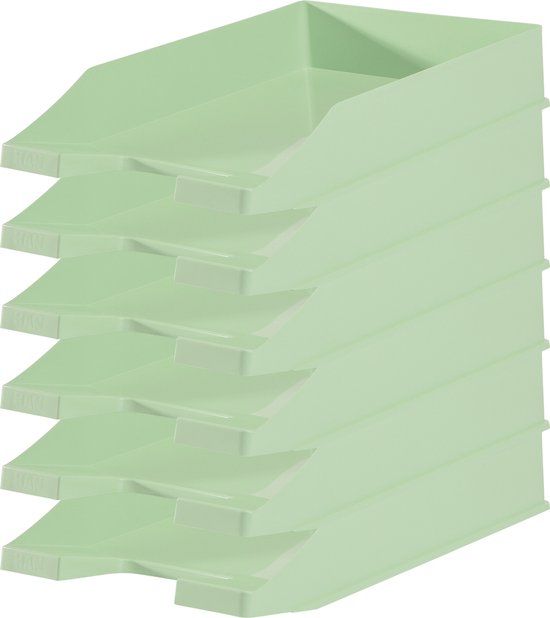 HAN Brievenbak - A4 - Plastic - Pastel Groen - 10 Stuks