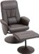 HOMCOM Fauteuil de relaxation avec ottomane Métal, similicuir 81L x 76l x 101H cm Marron