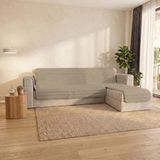 Italian Bed Linen Pinsonic Trend gewatteerde bankovertrek met omkeerbaar schiereiland, taupe, 190 cm