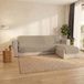 Italian Bed Linen Pinsonic Trend gewatteerde bankovertrek met omkeerbaar schiereiland, taupe, 190 cm