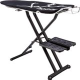 Table à repasser, réglable en hauteur, pliable, métal, noir, 118x47x15 cm