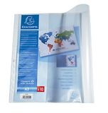 Exacompta 10 geperforeerde hoezen PP glad 9/100 mm A3 gevouwen kleurloos
