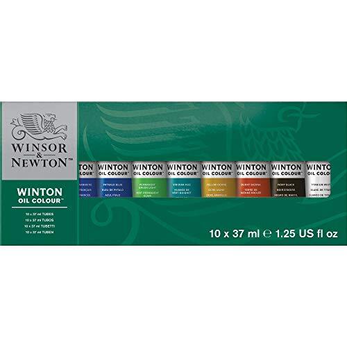 Winsor & Newton 1490619 Winton, fijne hoogwaardige olieverf met gelijkmatige consistentie, hoge dekking en pigmentrijk - olieverfset 10 kleuren in 37 ml tubes