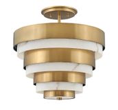 Hinkley LED Plafondlamp Echelon | 3X E14 Max 40W | Dimbaar | Heritage Brass