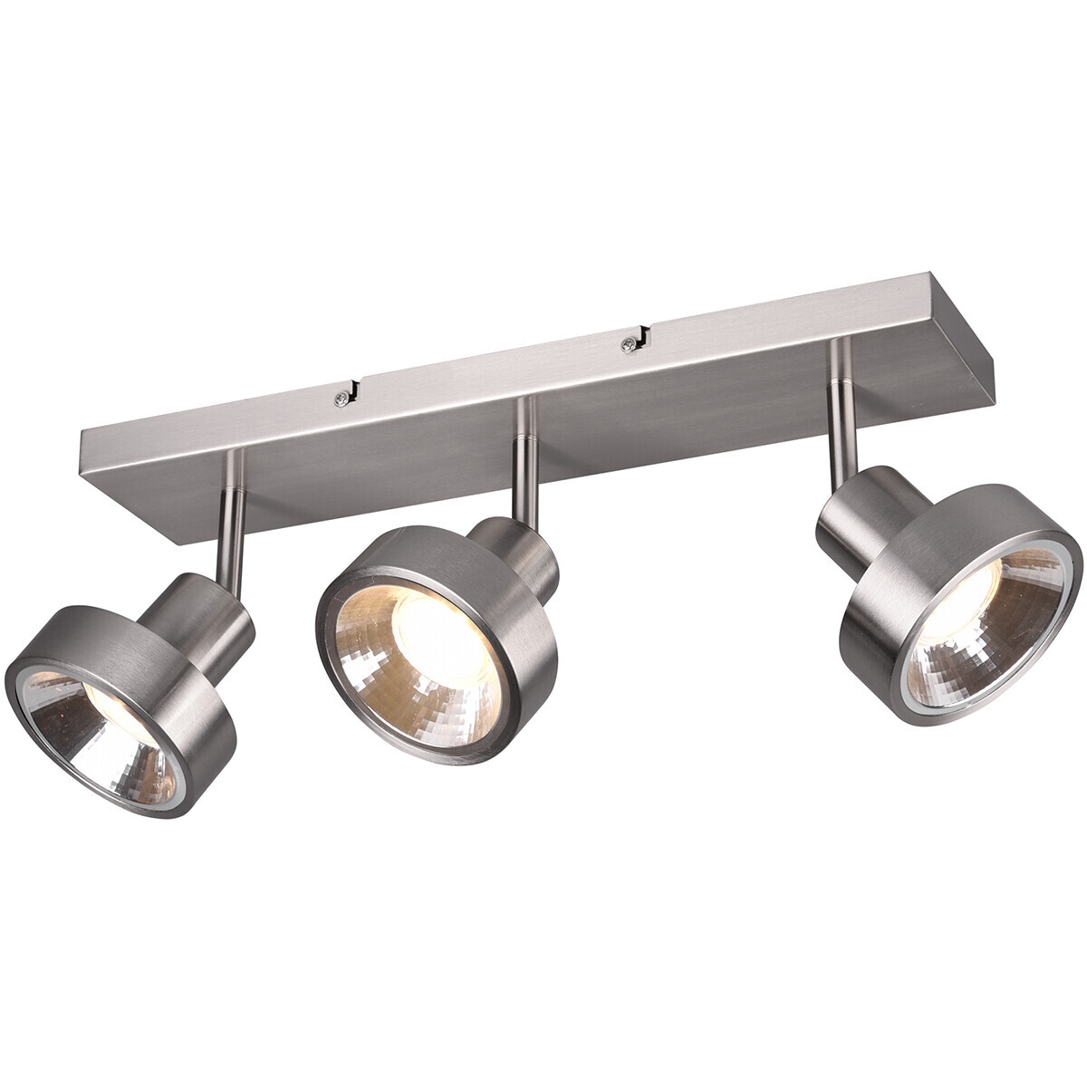 BES LED LED Plafondspot - Trion Leonida - GU10 Fitting - 3-lichts - Rechthoek - Mat Nikkel - Aluminium