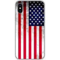 1001 coques Apple iPhone XS Max Siliconen hoesje met Amerikaanse vlag