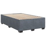 vidaXL Boxspringbed met matras, fluweel, donkergrijs, 120x190 cm