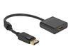 Delock 63585 DisplayPort naar HDMI Adapter 0.2m Zwart