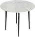 Happiq Table à manger Valora - Table à manger ronde aspect marbre - 80 cm - 4 personnes - Gris