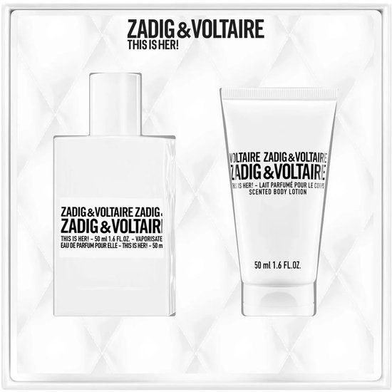 Zadig & Voltaire geschenkset eau de parfum 50 ml + bodylotion 50 ml