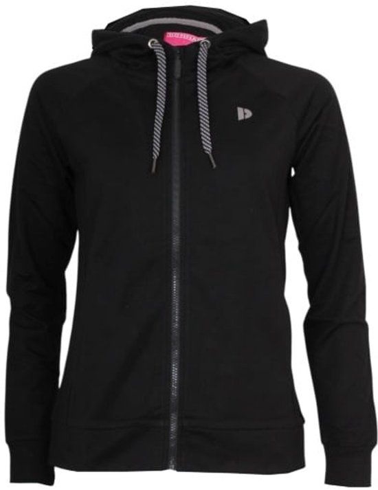 Donnay Stretch Vest met capuchon (Jale) - Sportvest - Dames - Zwart - Maat L