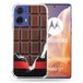 Cokitec Versterkte hoes voor Motorola G85 5G Textuur Trompe Eye Chocolade