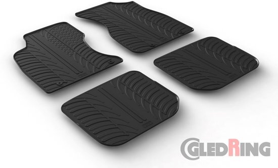 Gledring Rubbermatten Audi A4 1996-2000 (T profiel 4-delig + montageclips)