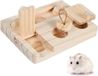 Jouets d'alimentation interactifs pour petits animaux, bois, 6-en-1