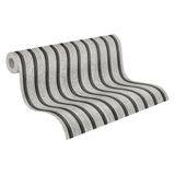 A.S. Création vliesbehang met houtlook in grijs, zwart – behang met decoratief design 10,05 x 0,53 m – 790415