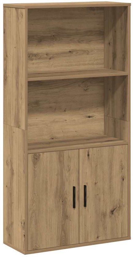 vidaXL Boekenkast 60x24x120 cm bewerkt hout artisanaal eikenkleurig