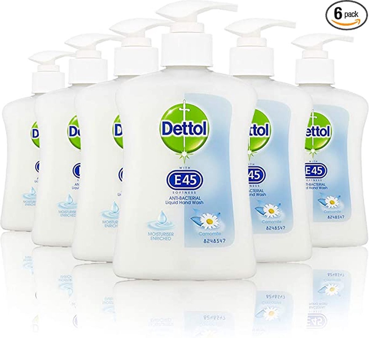 Dettol Handwas Met E45 Zachtheid - Kamille 6 x 250ml